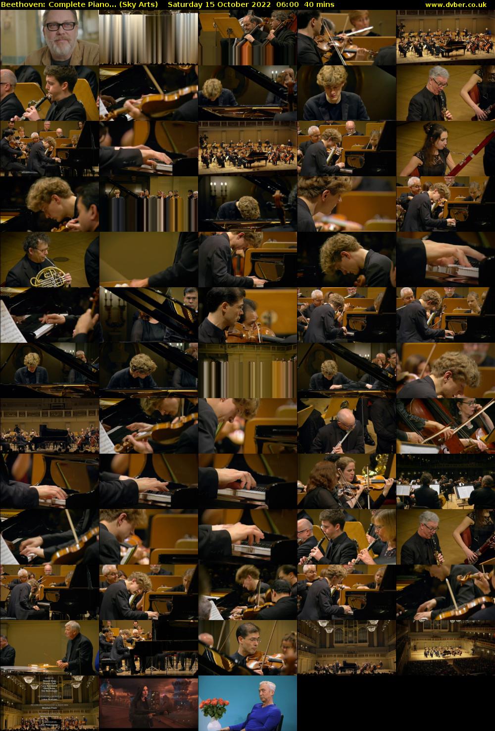 Beethoven: Complete Piano... (Sky Arts) Saturday 15 October 2022 06:00 - 06:40