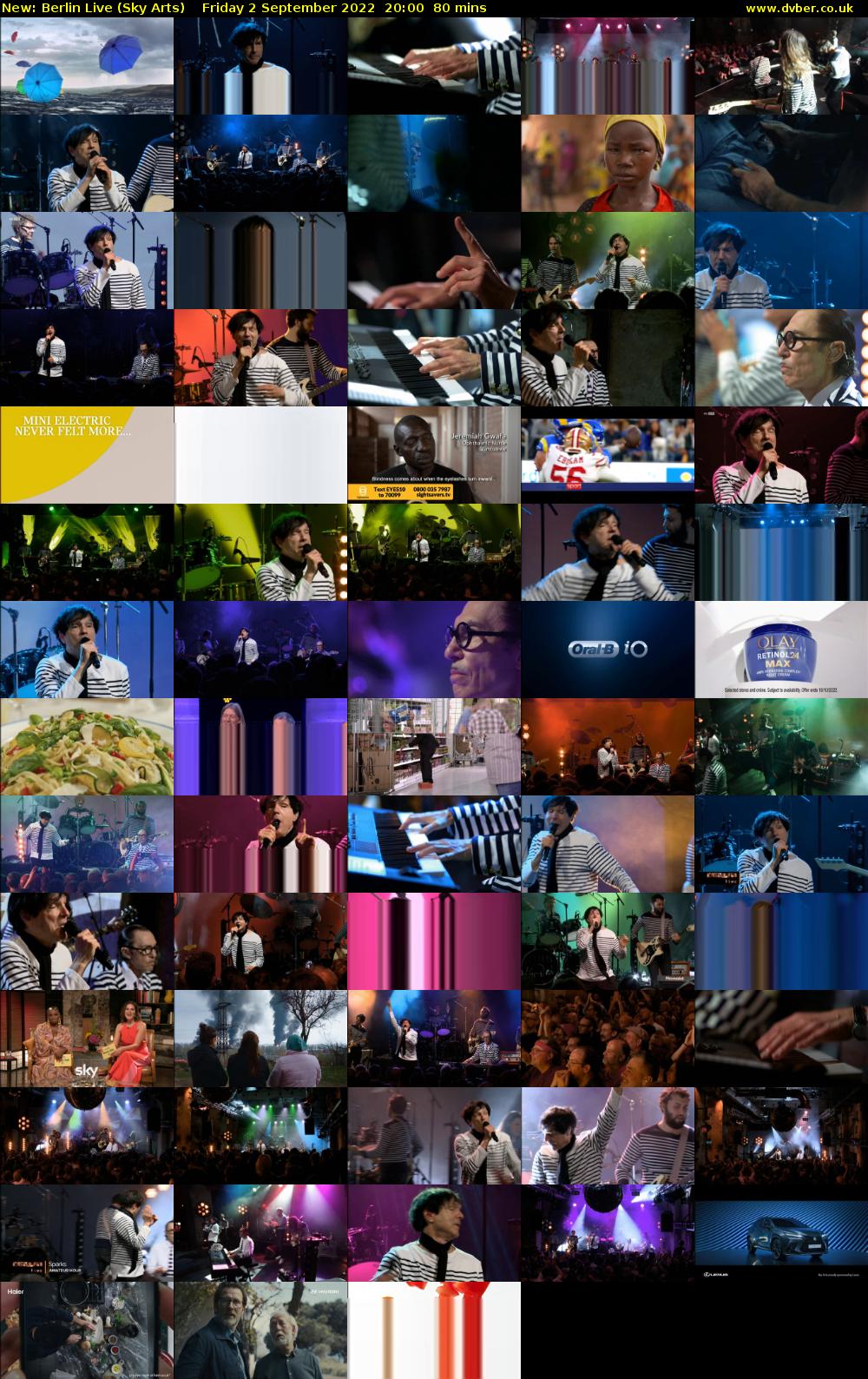 Berlin Live (Sky Arts) Friday 2 September 2022 20:00 - 21:20