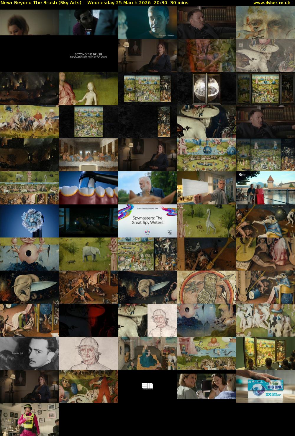 Beyond The Brush (Sky Arts) Wednesday 25 March 2026 20:30 - 21:00