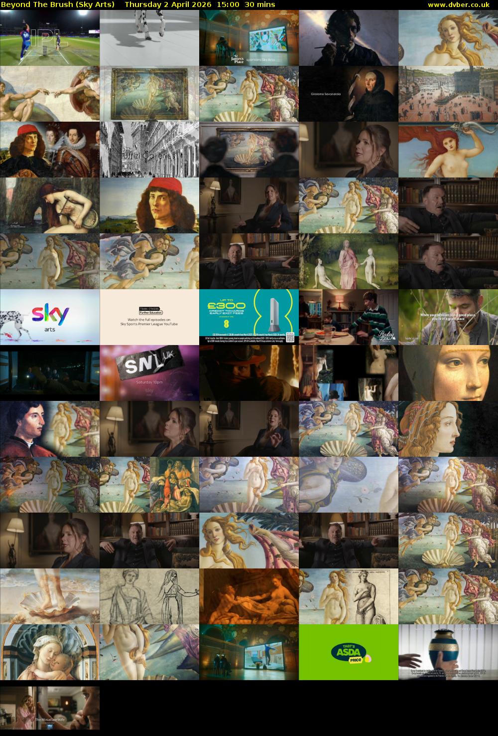 Beyond The Brush (Sky Arts) Thursday 2 April 2026 15:00 - 15:30