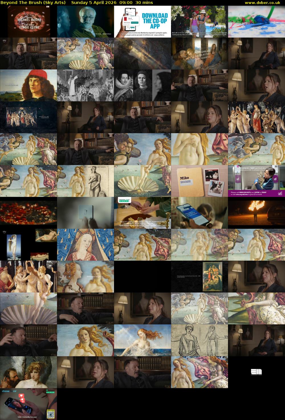 Beyond The Brush (Sky Arts) Sunday 5 April 2026 09:00 - 09:30