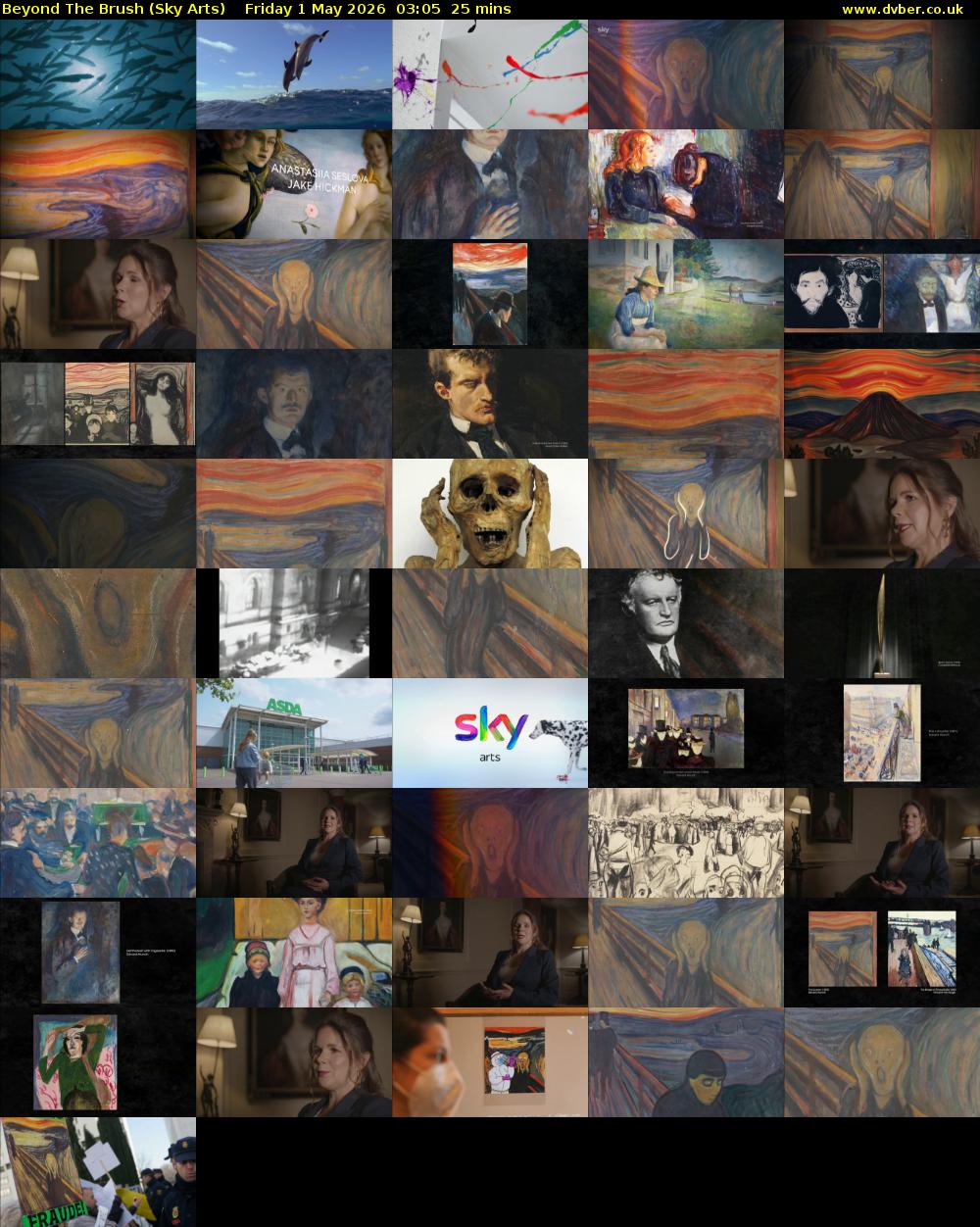Beyond The Brush (Sky Arts) Friday 1 May 2026 03:05 - 03:30