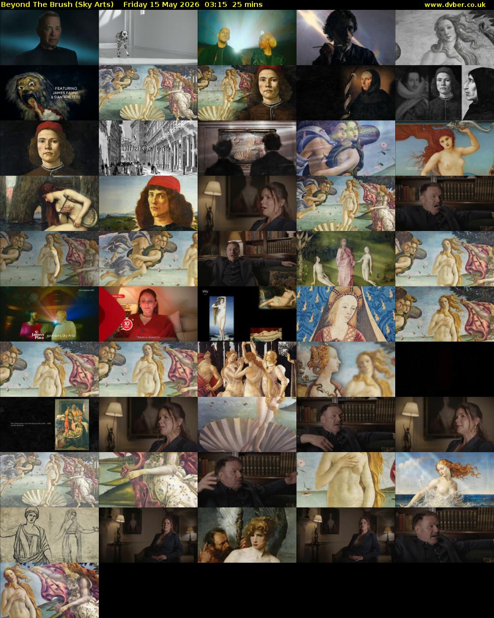 Beyond The Brush (Sky Arts) Friday 15 May 2026 03:15 - 03:40