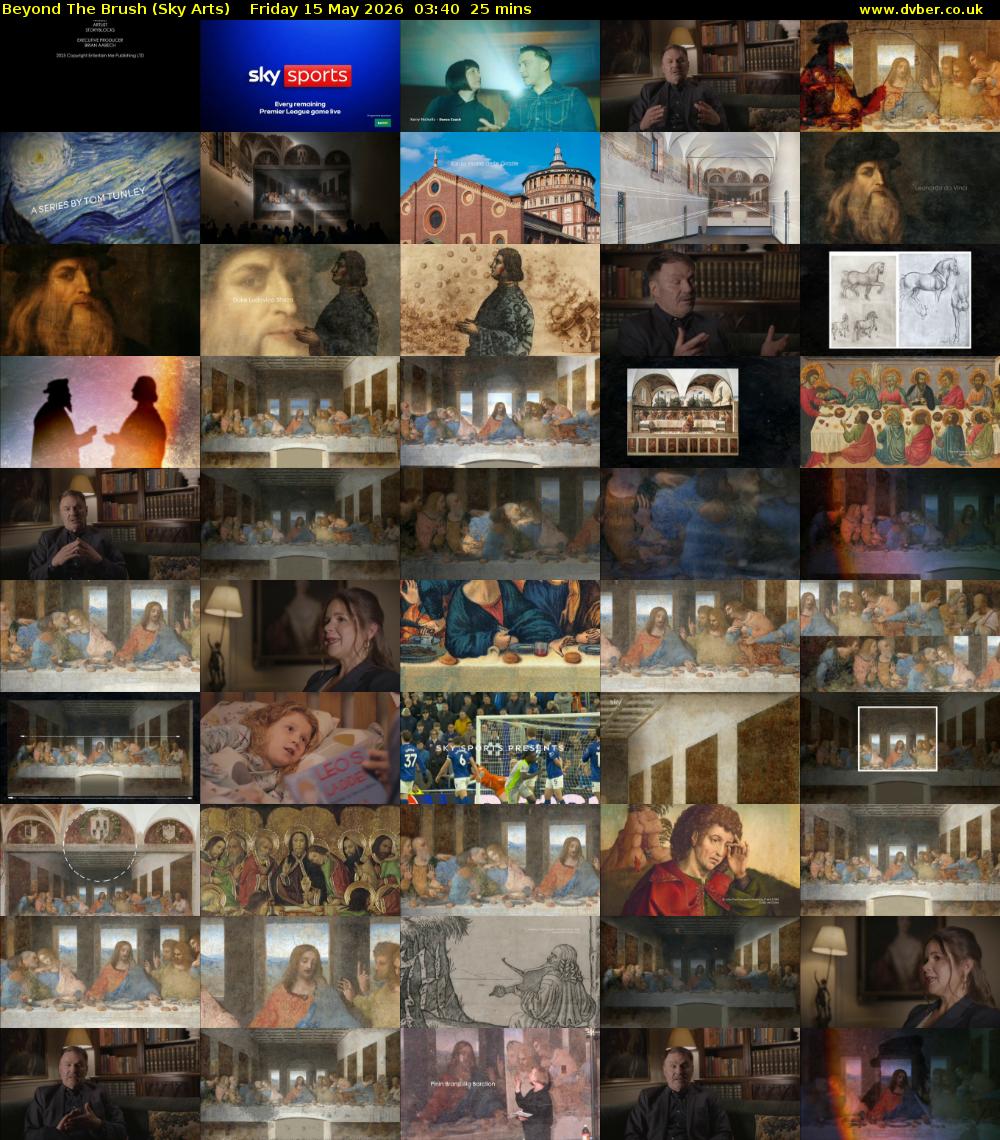 Beyond The Brush (Sky Arts) Friday 15 May 2026 03:40 - 04:05