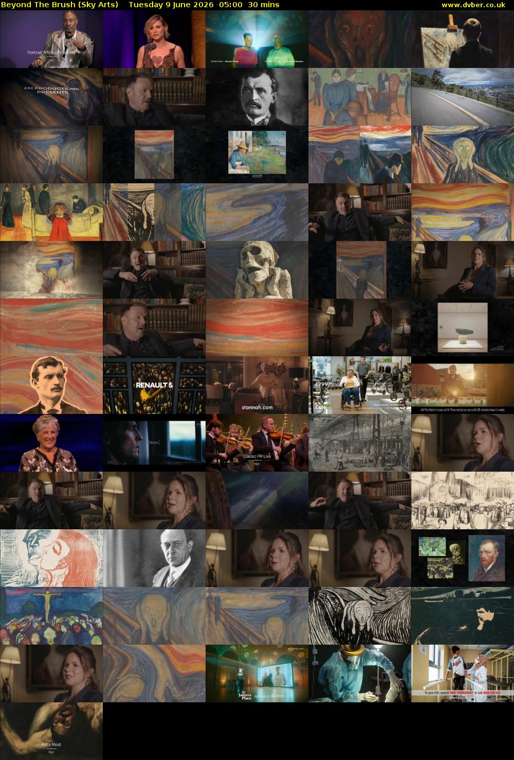 Beyond The Brush (Sky Arts) Tuesday 9 June 2026 05:00 - 05:30