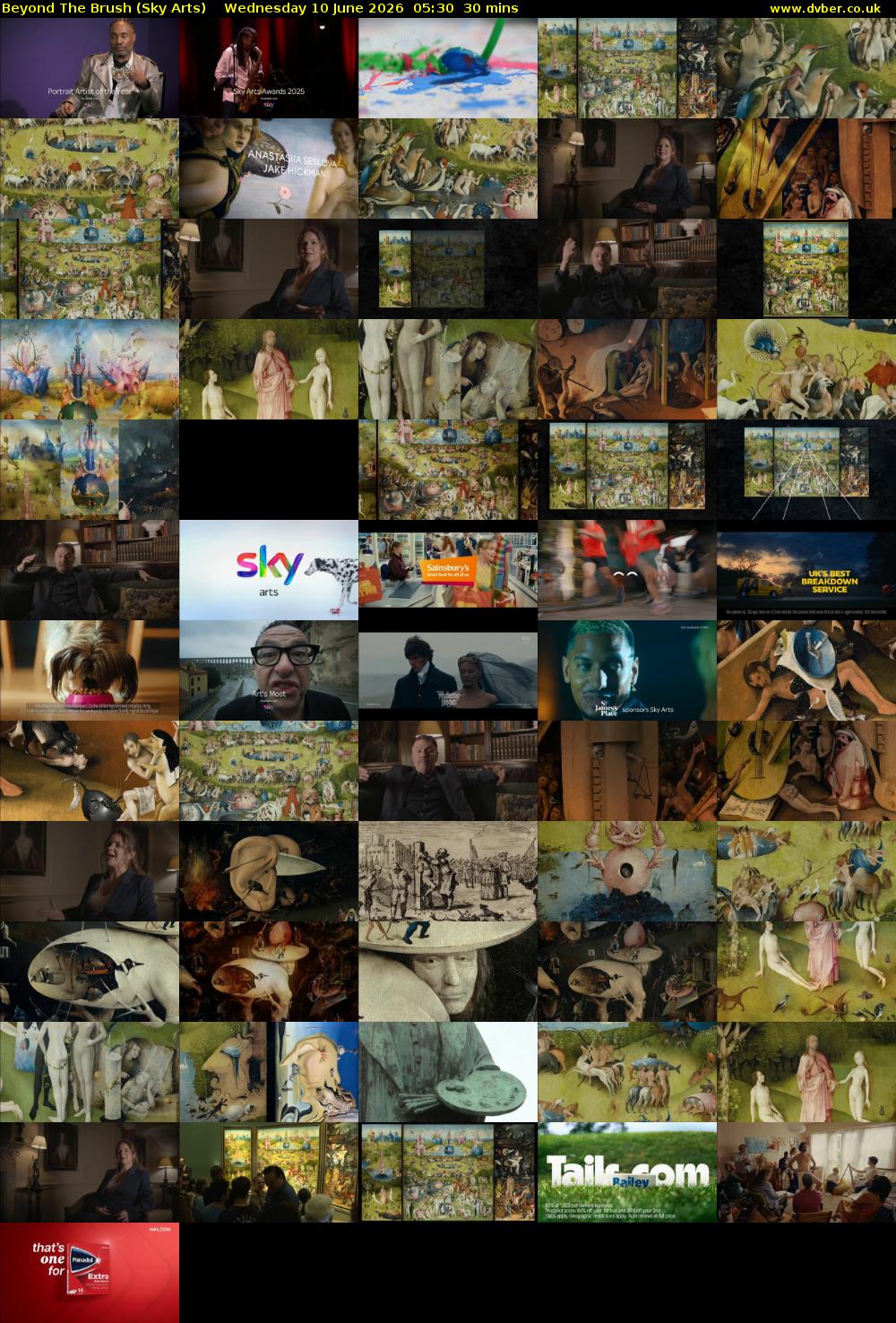 Beyond The Brush (Sky Arts) Wednesday 10 June 2026 05:30 - 06:00