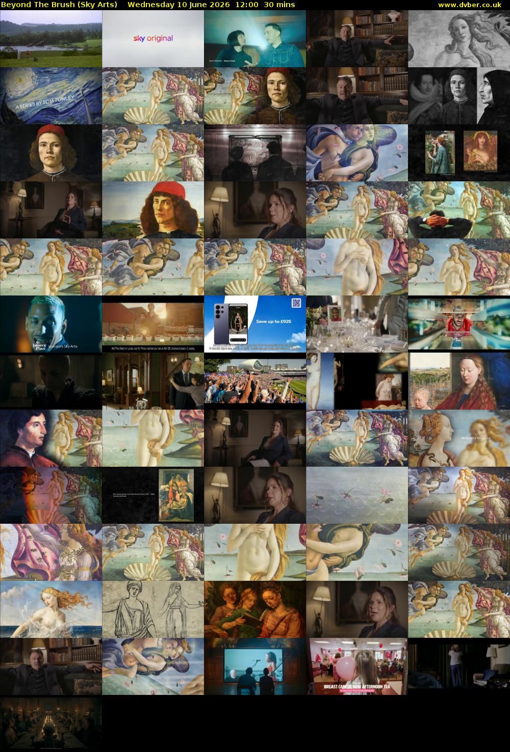 Beyond The Brush (Sky Arts) Wednesday 10 June 2026 12:00 - 12:30