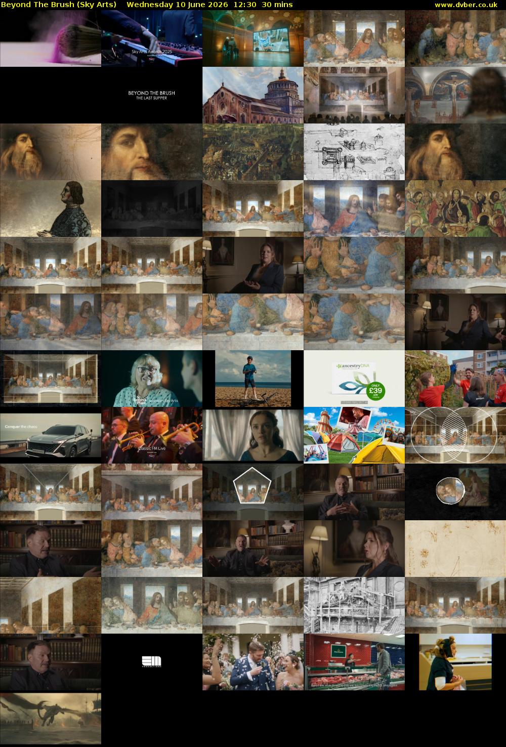 Beyond The Brush (Sky Arts) Wednesday 10 June 2026 12:30 - 13:00