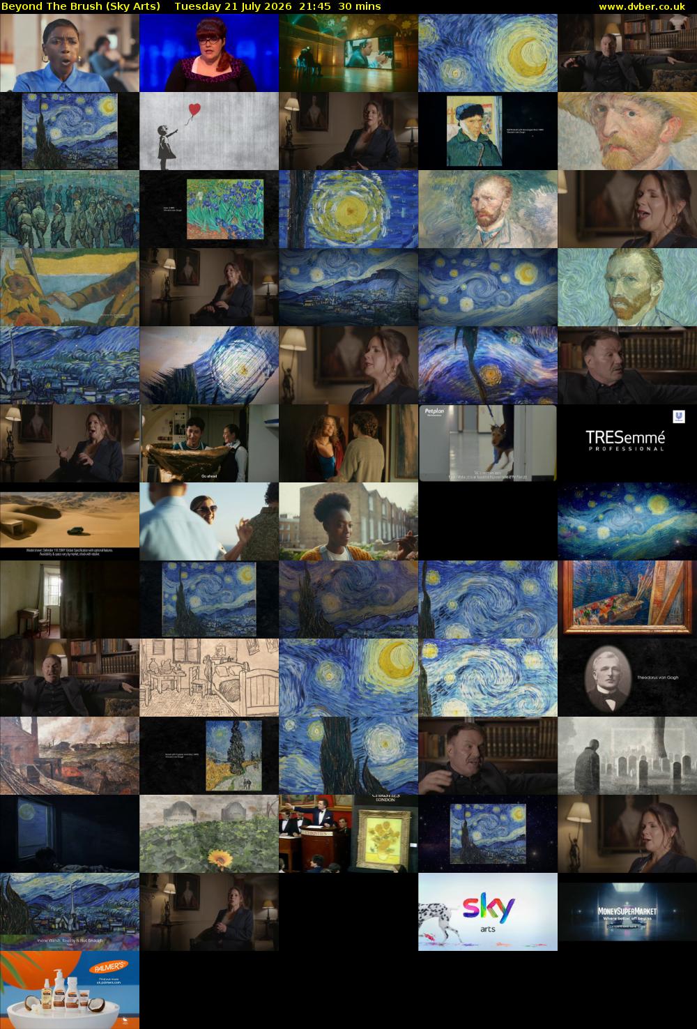 Beyond The Brush (Sky Arts) Tuesday 21 July 2026 21:45 - 22:15