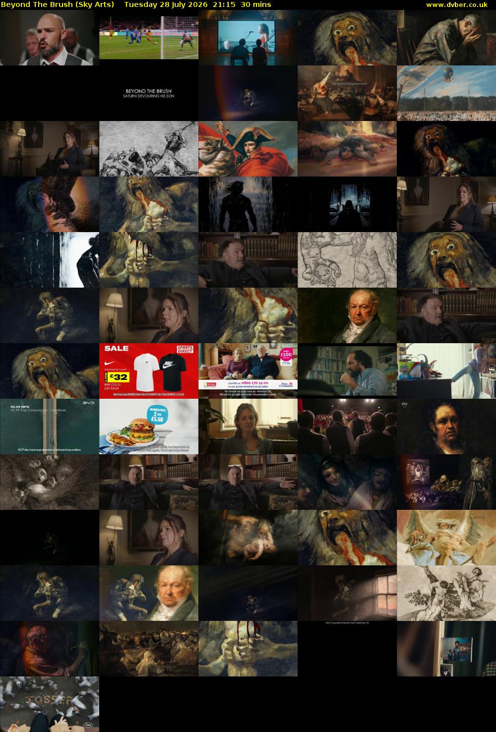 Beyond The Brush (Sky Arts) Tuesday 28 July 2026 21:15 - 21:45