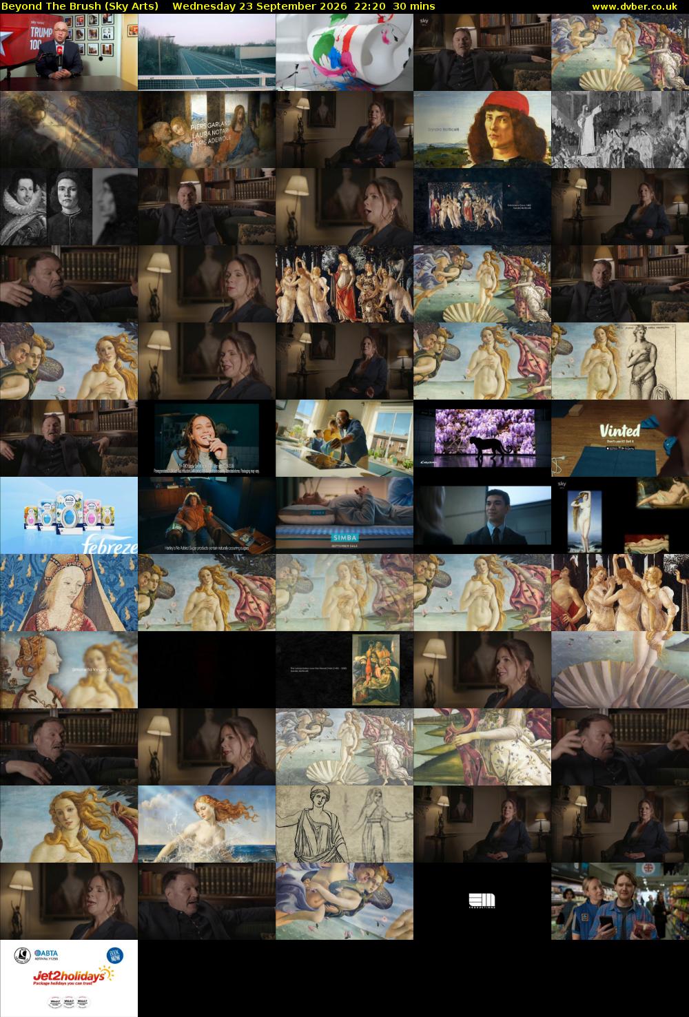 Beyond The Brush (Sky Arts) Wednesday 23 September 2026 22:20 - 22:50