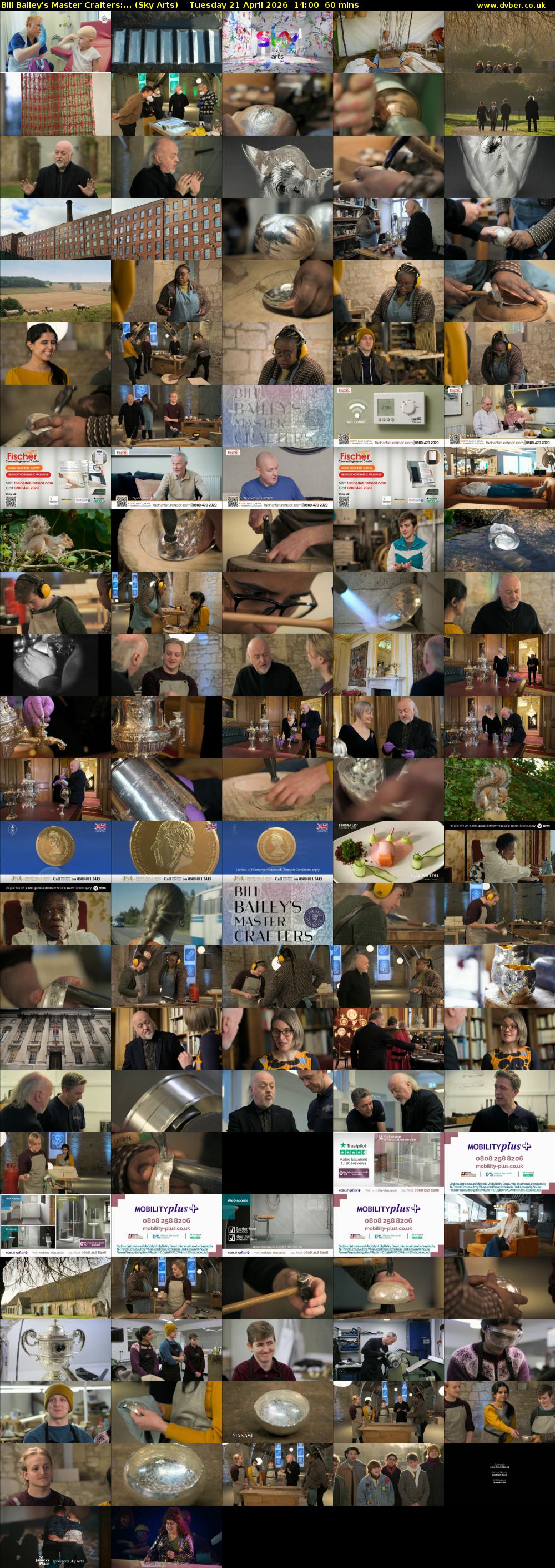 Bill Bailey's Master Crafters:... (Sky Arts) Tuesday 21 April 2026 14:00 - 15:00