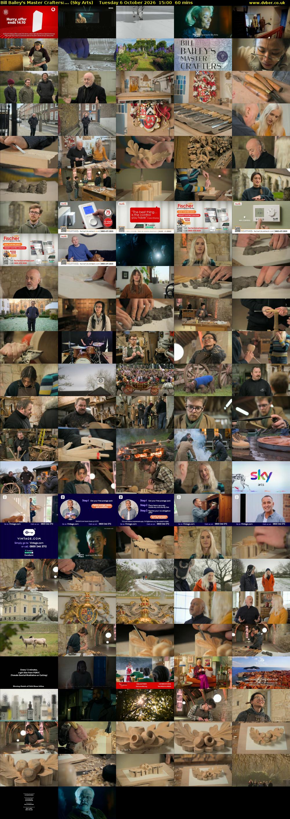 Bill Bailey's Master Crafters:... (Sky Arts) Tuesday 6 October 2026 15:00 - 16:00
