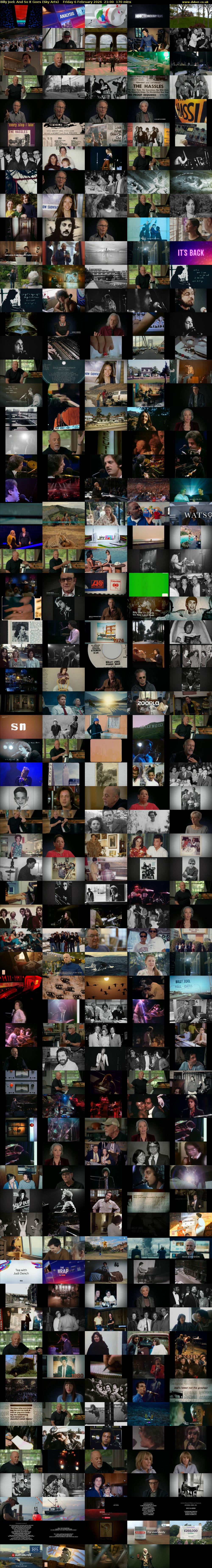 Billy Joel: And So It Goes (Sky Arts) Friday 6 February 2026 21:00 - 23:50