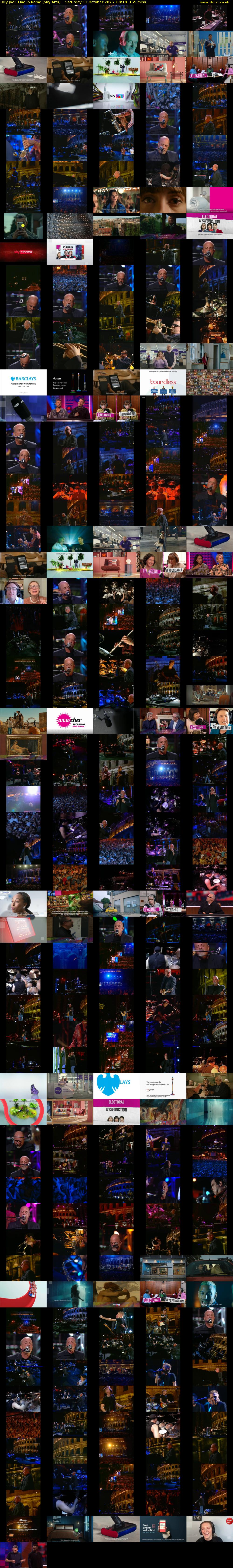 Billy Joel: Live In Rome (Sky Arts) Saturday 11 October 2025 00:10 - 02:45