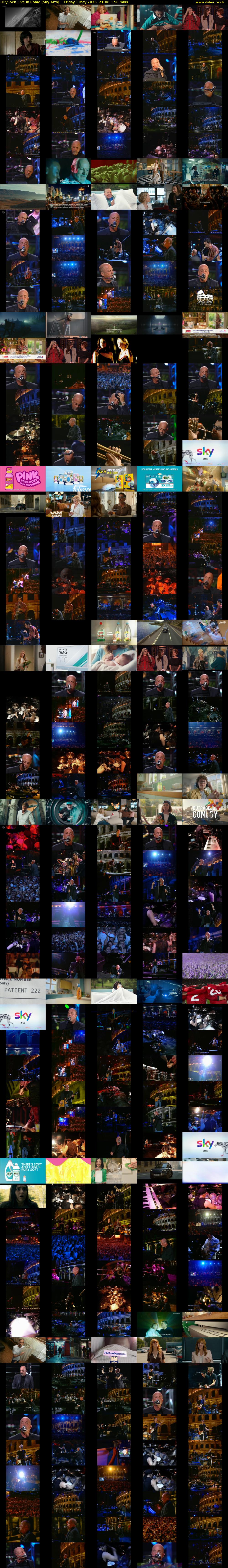 Billy Joel: Live In Rome (Sky Arts) Friday 1 May 2026 21:00 - 23:30