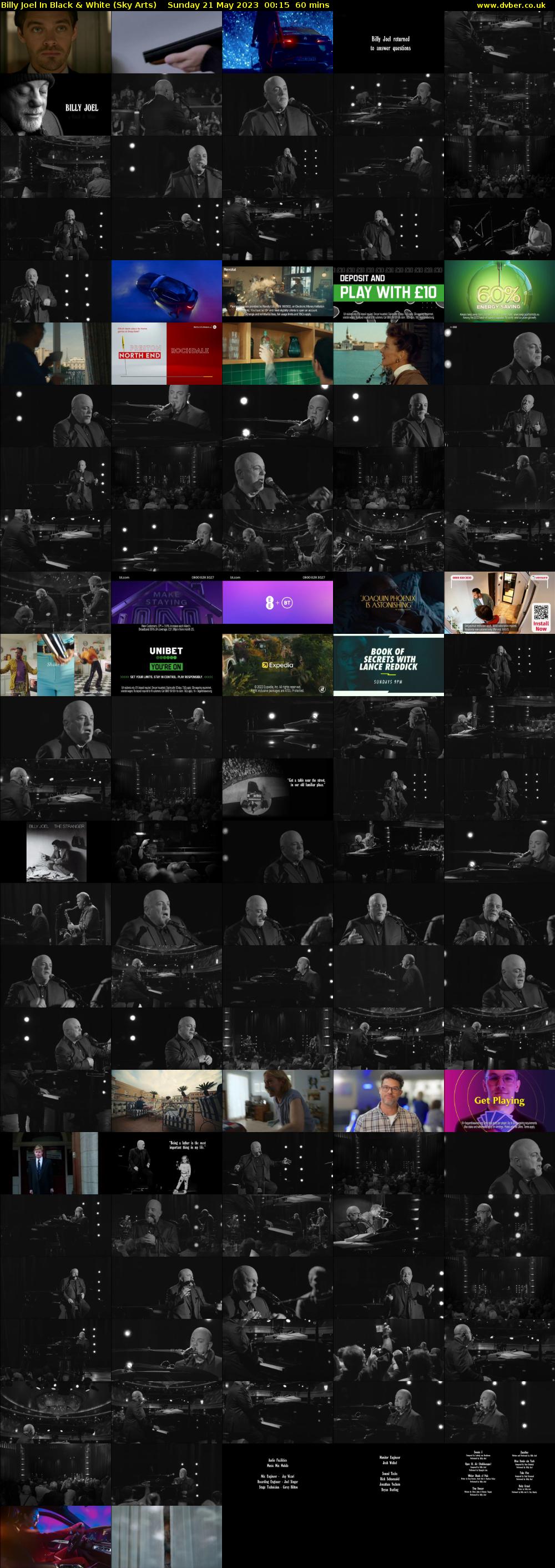 Billy Joel In Black & White (Sky Arts) Sunday 21 May 2023 00:15 - 01:15