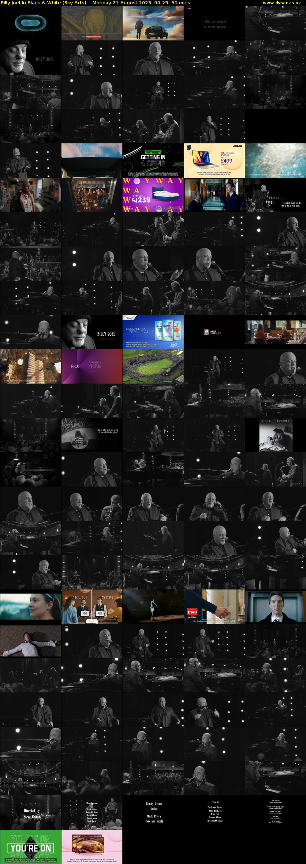 Billy Joel In Black & White (Sky Arts) Monday 21 August 2023 00:25 - 01:25