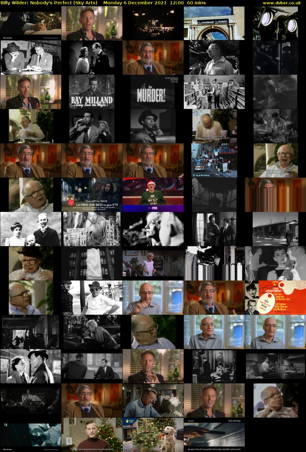 Billy Wilder: Nobody's Perfect (Sky Arts) Monday 6 December 2021 12:00 - 13:00