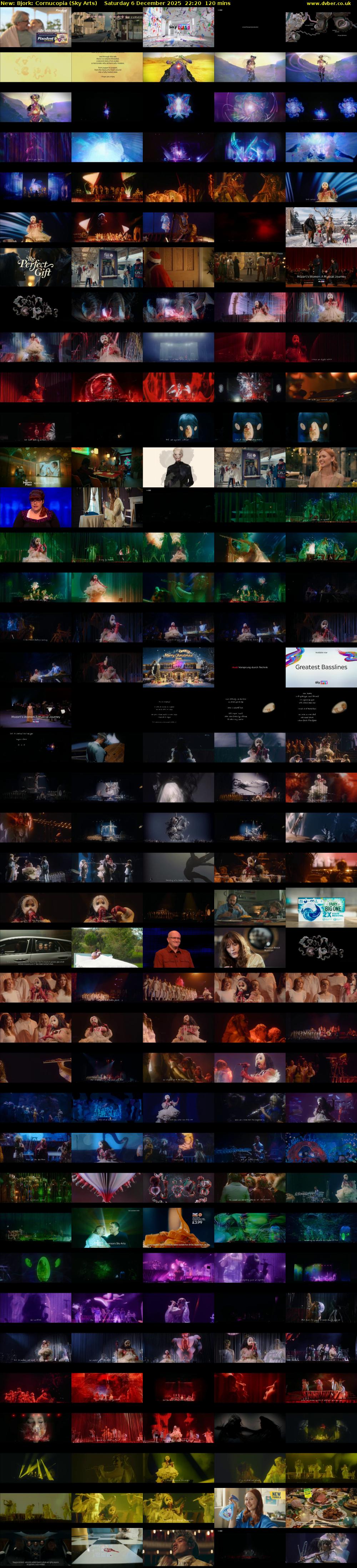 Bjork: Cornucopia (Sky Arts) Saturday 6 December 2025 22:20 - 00:20