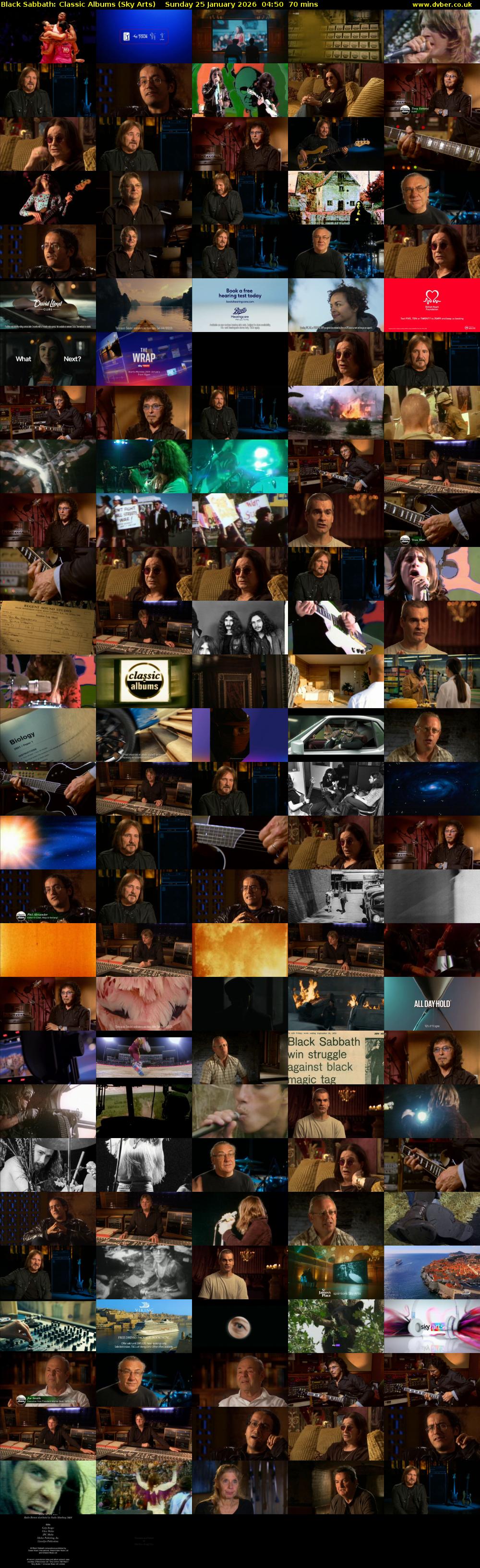 Black Sabbath: Classic Albums (Sky Arts) Sunday 25 January 2026 04:50 - 06:00