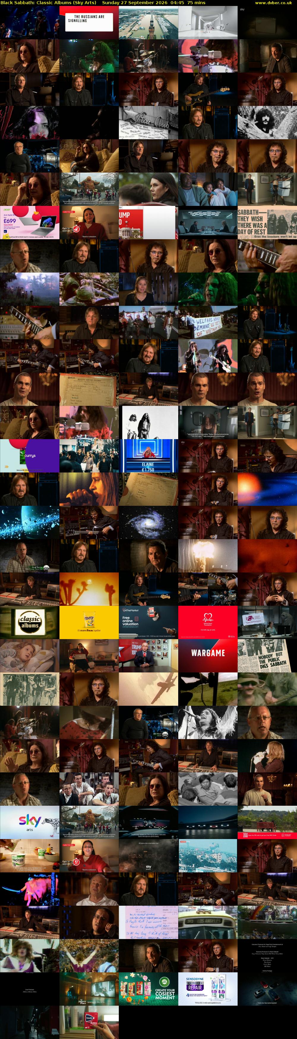 Black Sabbath: Classic Albums (Sky Arts) Sunday 27 September 2026 04:45 - 06:00
