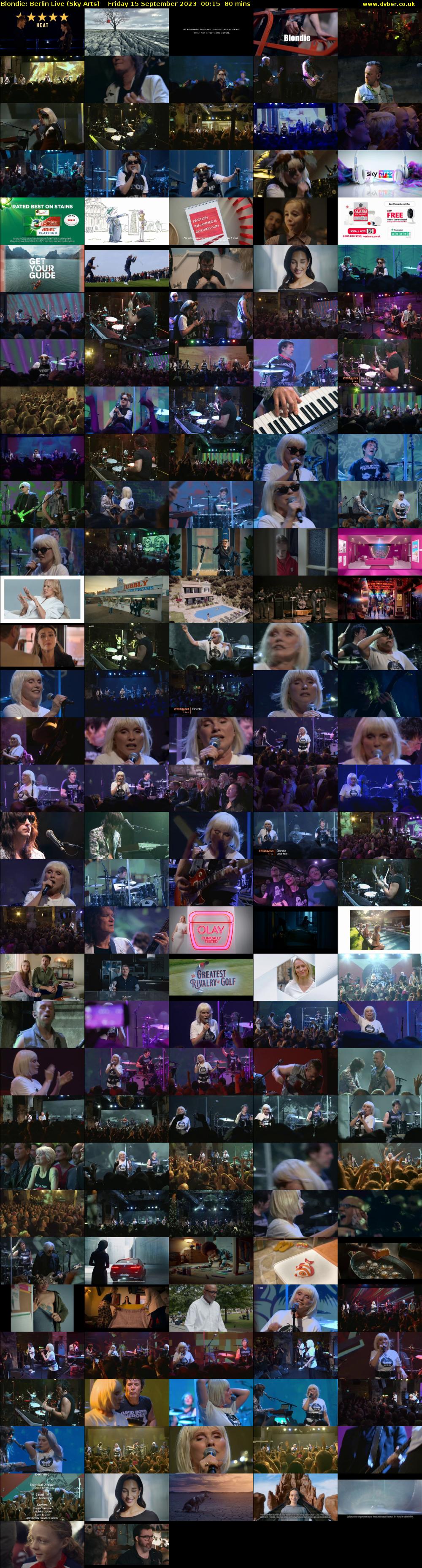 Blondie: Berlin Live (Sky Arts) Friday 15 September 2023 00:15 - 01:35