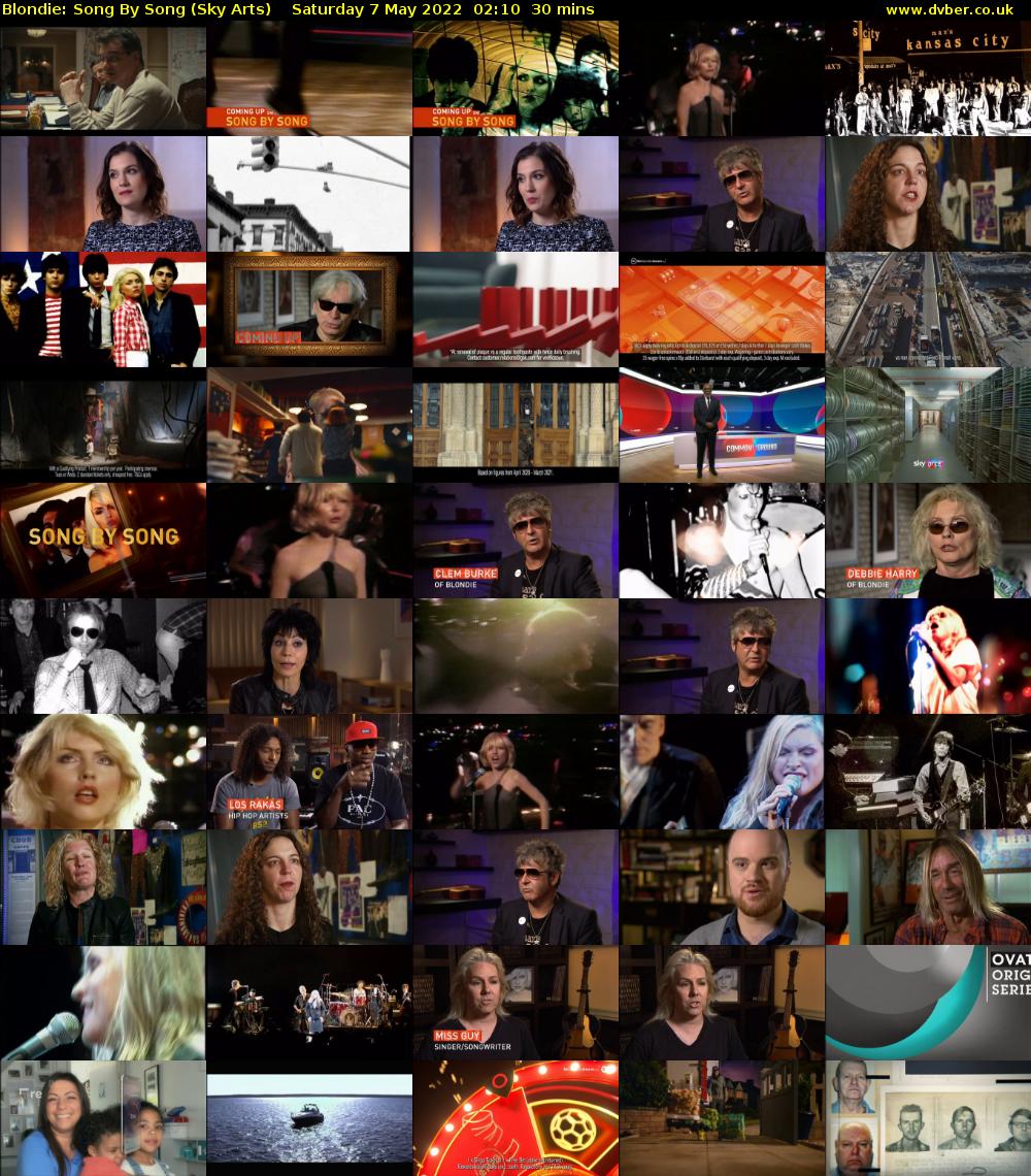 Blondie: Song By Song (Sky Arts) Saturday 7 May 2022 02:10 - 02:40