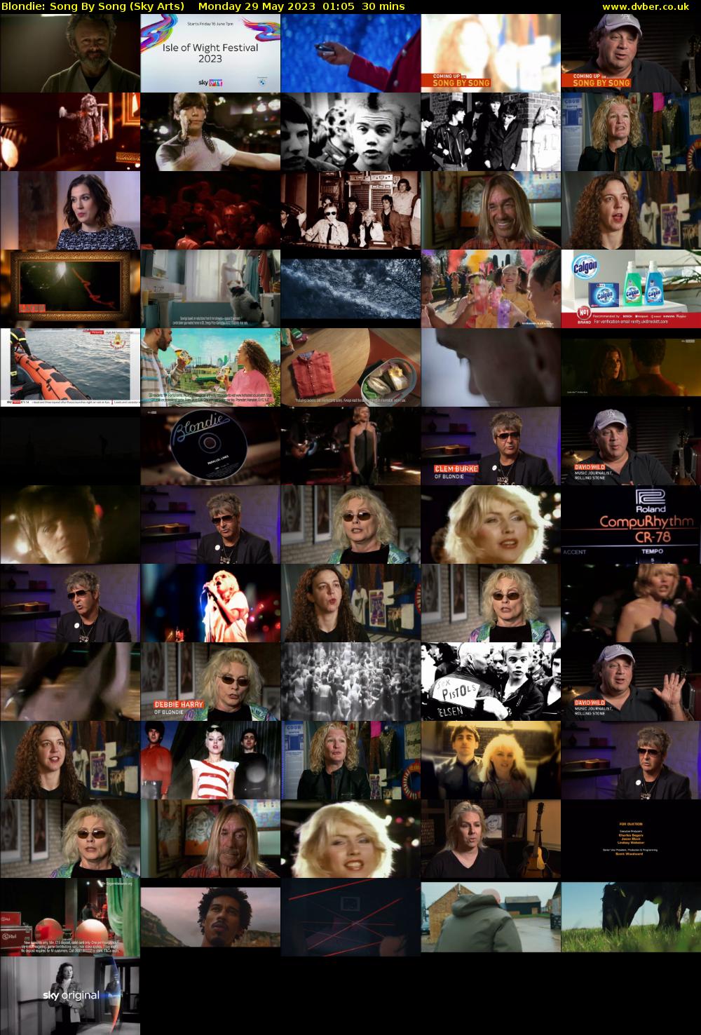 Blondie: Song By Song (Sky Arts) Monday 29 May 2023 01:05 - 01:35