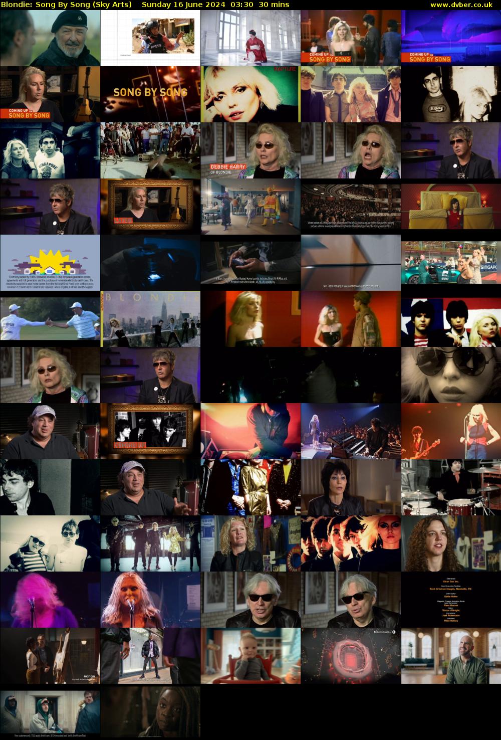 Blondie: Song By Song (Sky Arts) Sunday 16 June 2024 03:30 - 04:00