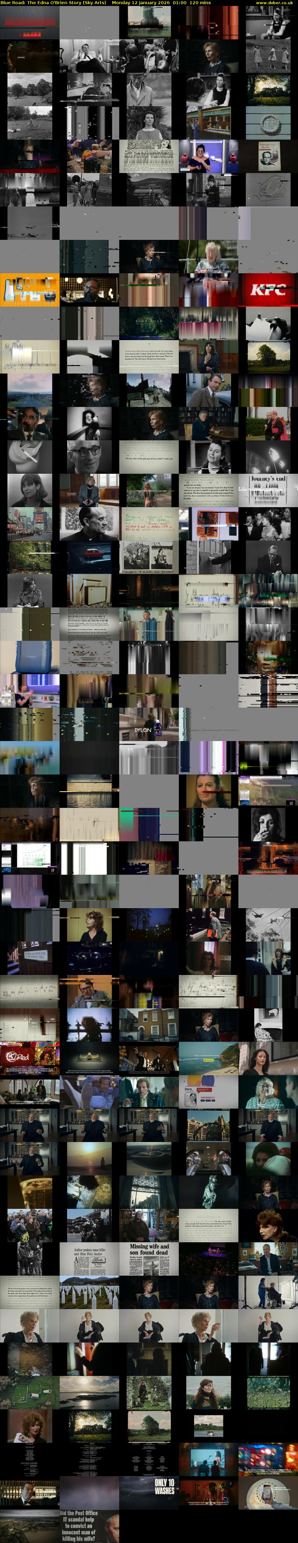 Blue Road: The Edna O'Brien Story (Sky Arts) Monday 12 January 2026 01:00 - 03:00