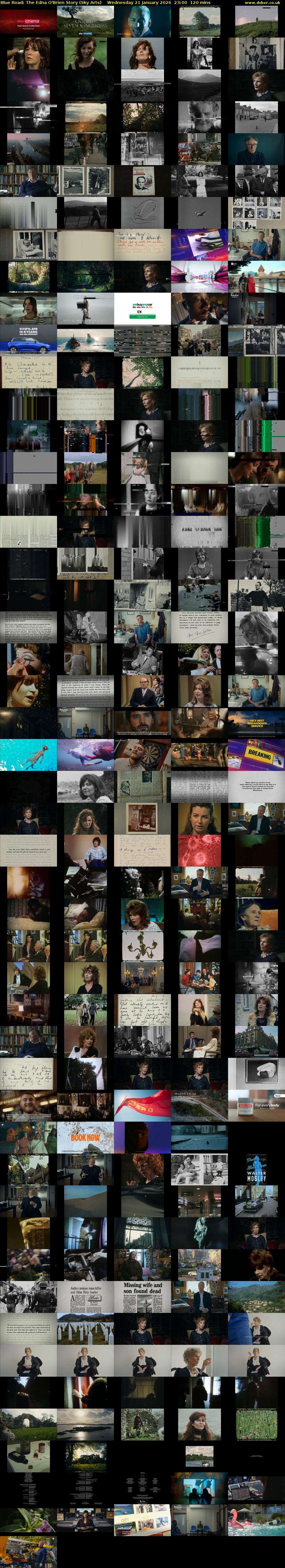 Blue Road: The Edna O'Brien Story (Sky Arts) Wednesday 21 January 2026 23:00 - 01:00