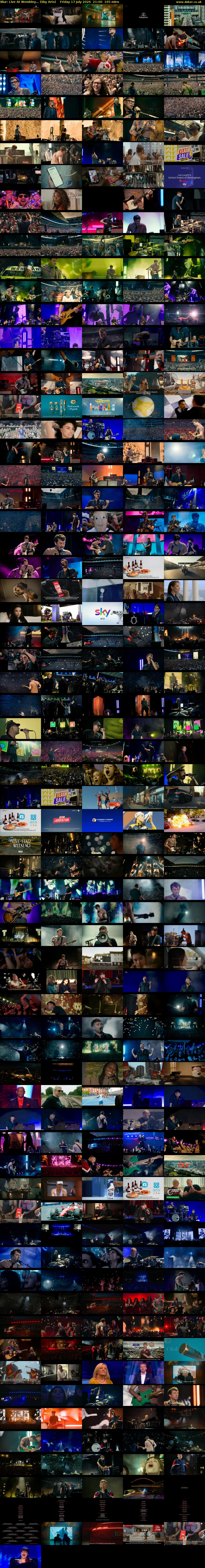 Blur: Live At Wembley... (Sky Arts) Friday 17 July 2026 21:00 - 23:45