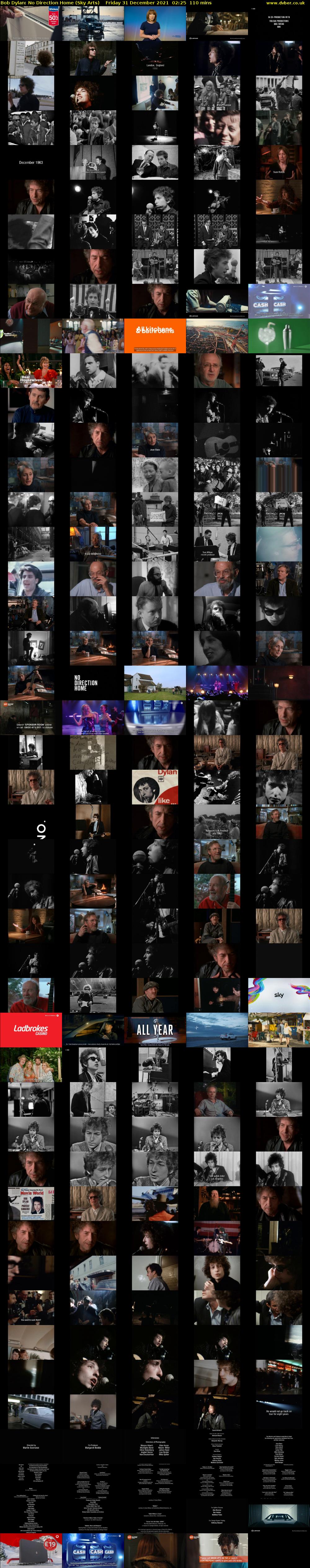 Bob Dylan: No Direction Home (Sky Arts) Friday 31 December 2021 02:25 - 04:15