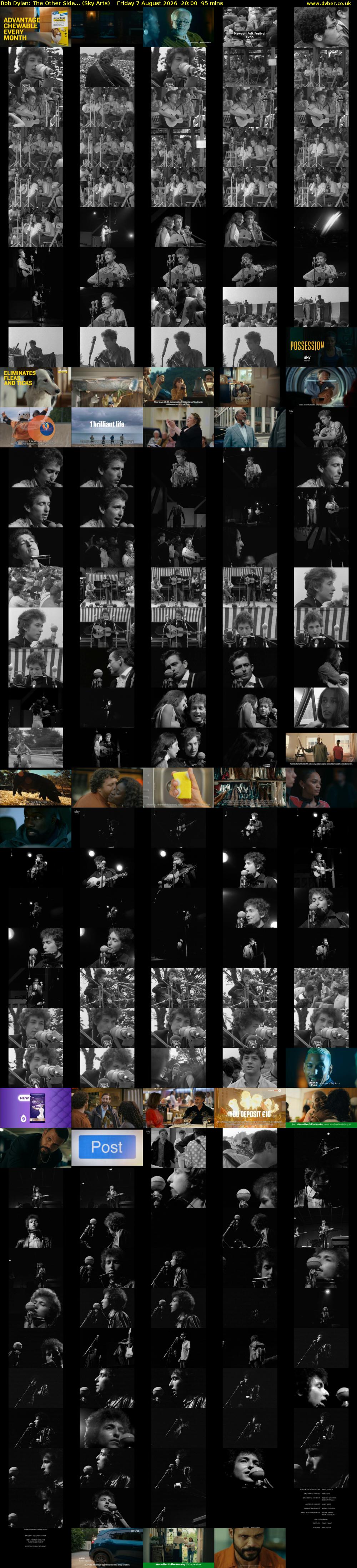 Bob Dylan: The Other Side... (Sky Arts) Friday 7 August 2026 20:00 - 21:35