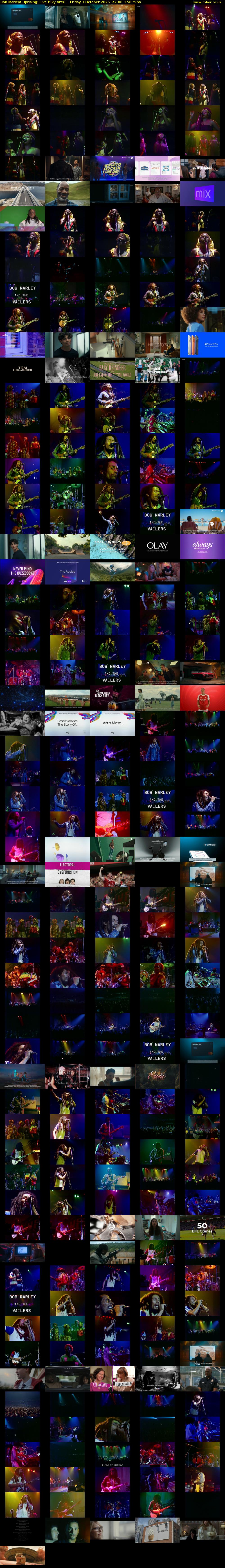 Bob Marley: Uprising! Live (Sky Arts) Friday 3 October 2025 22:00 - 00:30