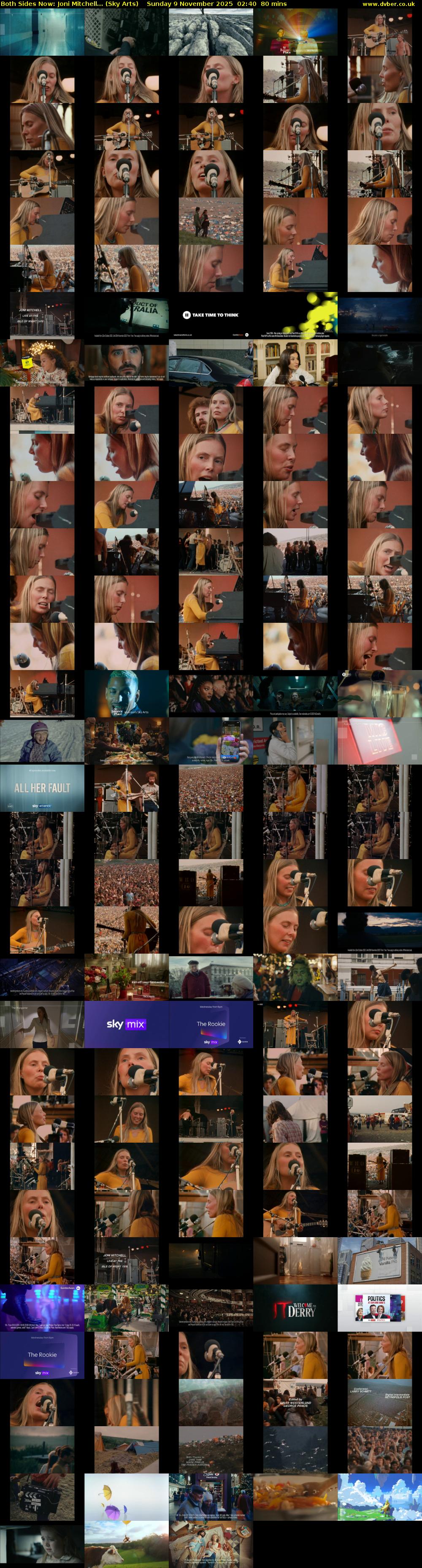 Both Sides Now: Joni Mitchell... (Sky Arts) Sunday 9 November 2025 02:40 - 04:00