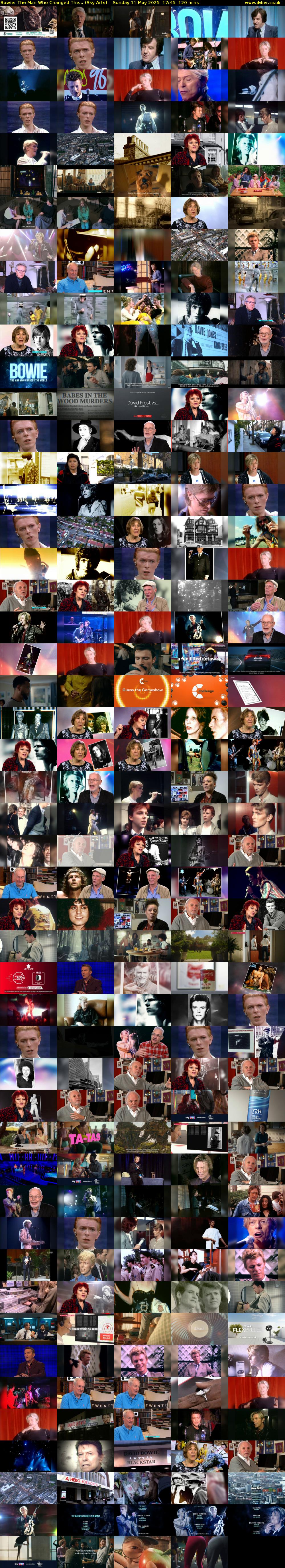 Bowie: The Man Who Changed The... (Sky Arts) Sunday 11 May 2025 17:45 - 19:45