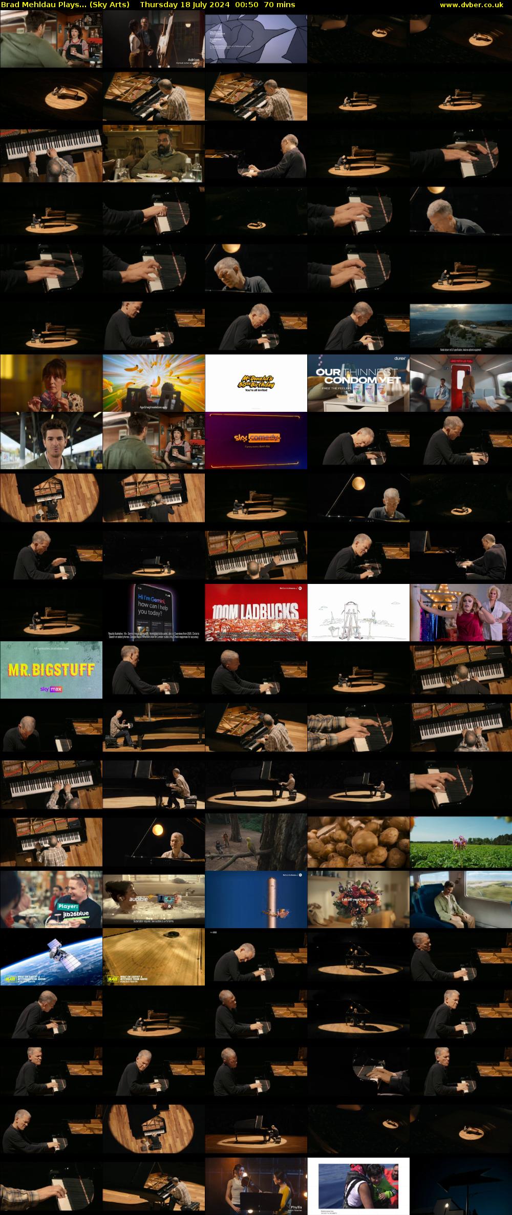 Brad Mehldau Plays... (Sky Arts) Thursday 18 July 2024 00:50 - 02:00
