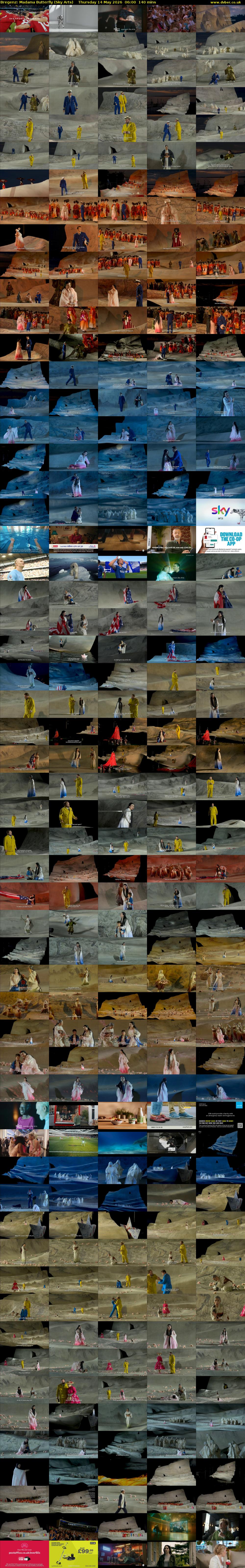 Bregenz: Madama Butterfly (Sky Arts) Thursday 14 May 2026 06:00 - 08:20