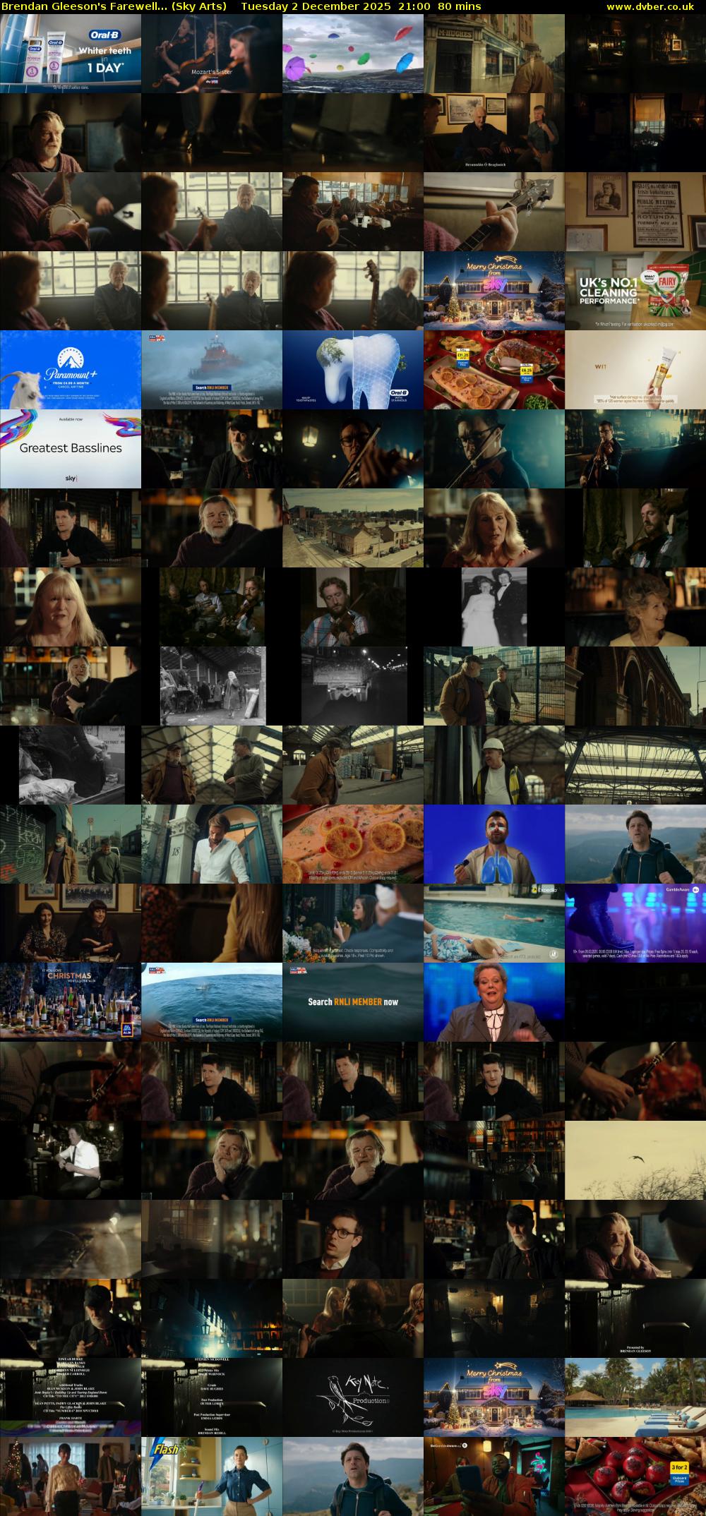 Brendan Gleeson's Farewell... (Sky Arts) Tuesday 2 December 2025 21:00 - 22:20