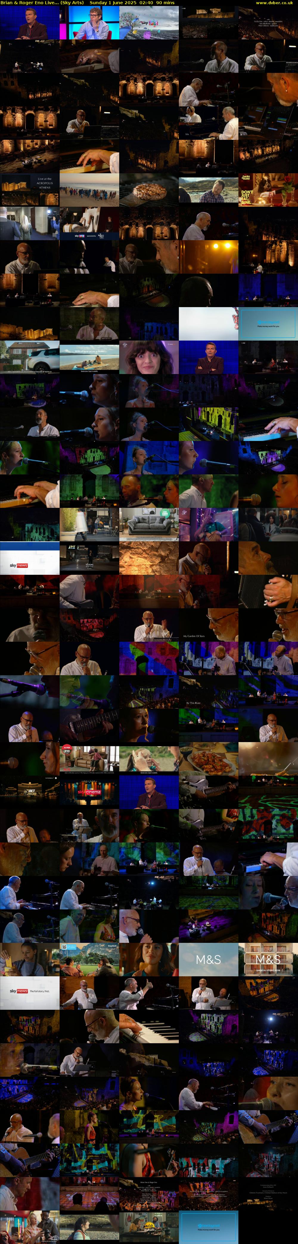 Brian & Roger Eno Live... (Sky Arts) Sunday 1 June 2025 02:40 - 04:10