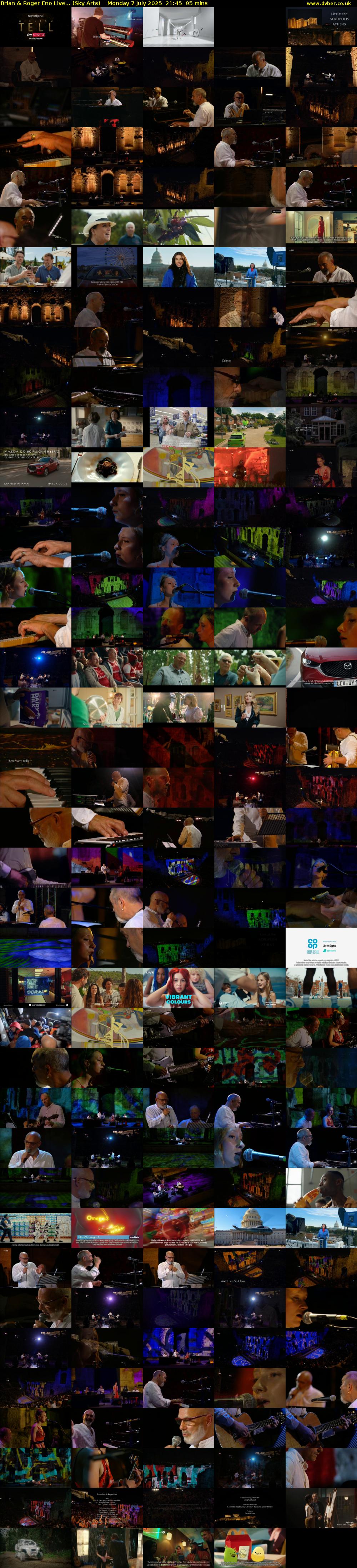 Brian & Roger Eno Live... (Sky Arts) Monday 7 July 2025 21:45 - 23:20