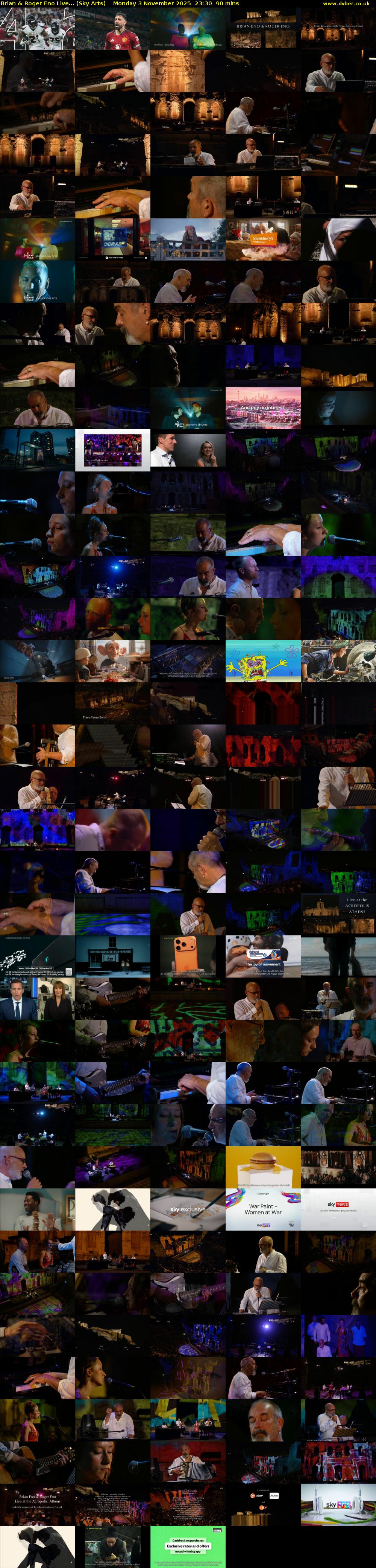 Brian & Roger Eno Live... (Sky Arts) Monday 3 November 2025 23:30 - 01:00