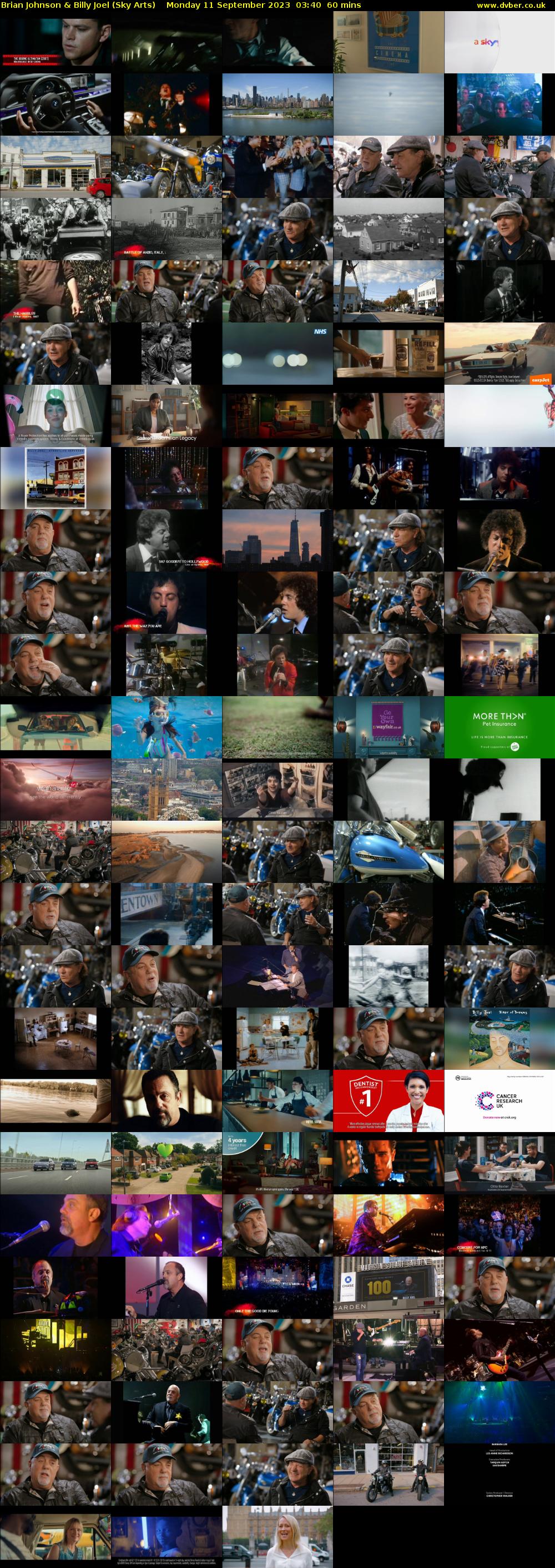 Brian Johnson & Billy Joel (Sky Arts) Monday 11 September 2023 03:40 - 04:40