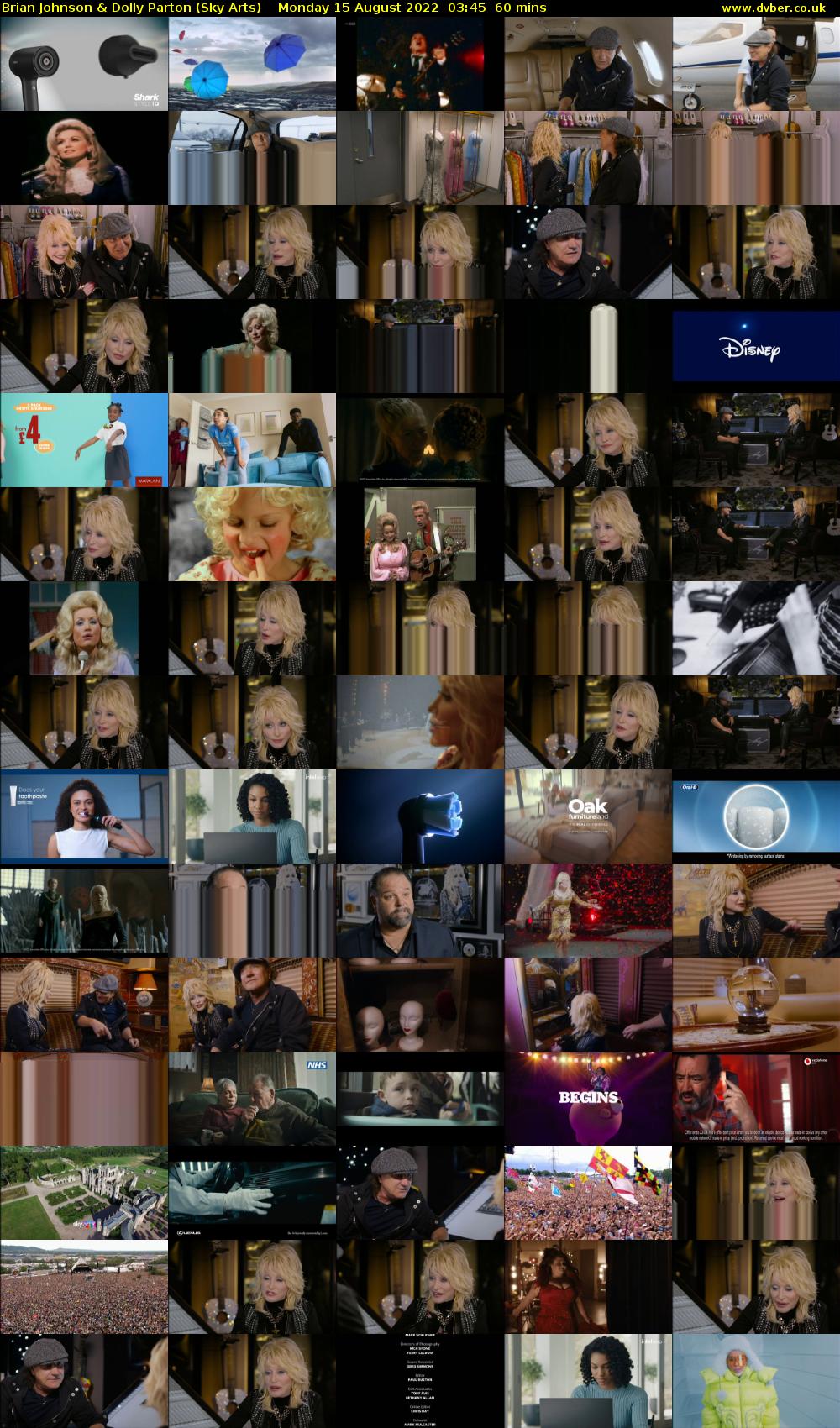Brian Johnson & Dolly Parton (Sky Arts) Monday 15 August 2022 03:45 - 04:45