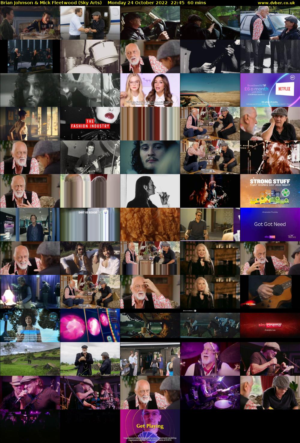Brian Johnson & Mick Fleetwood (Sky Arts) Monday 24 October 2022 22:45 - 23:45