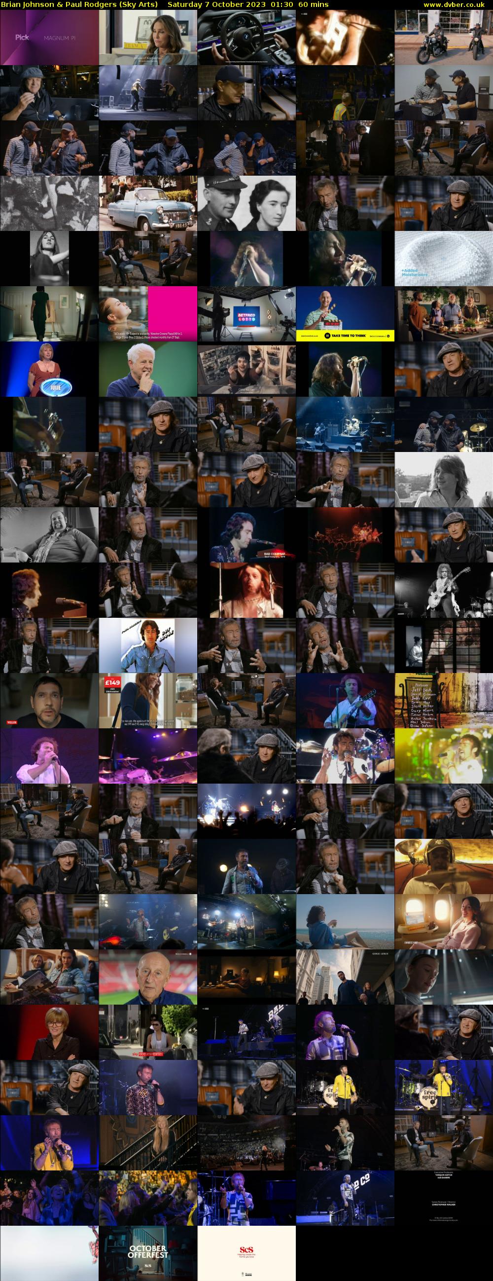 Brian Johnson & Paul Rodgers (Sky Arts) Saturday 7 October 2023 01:30 - 02:30