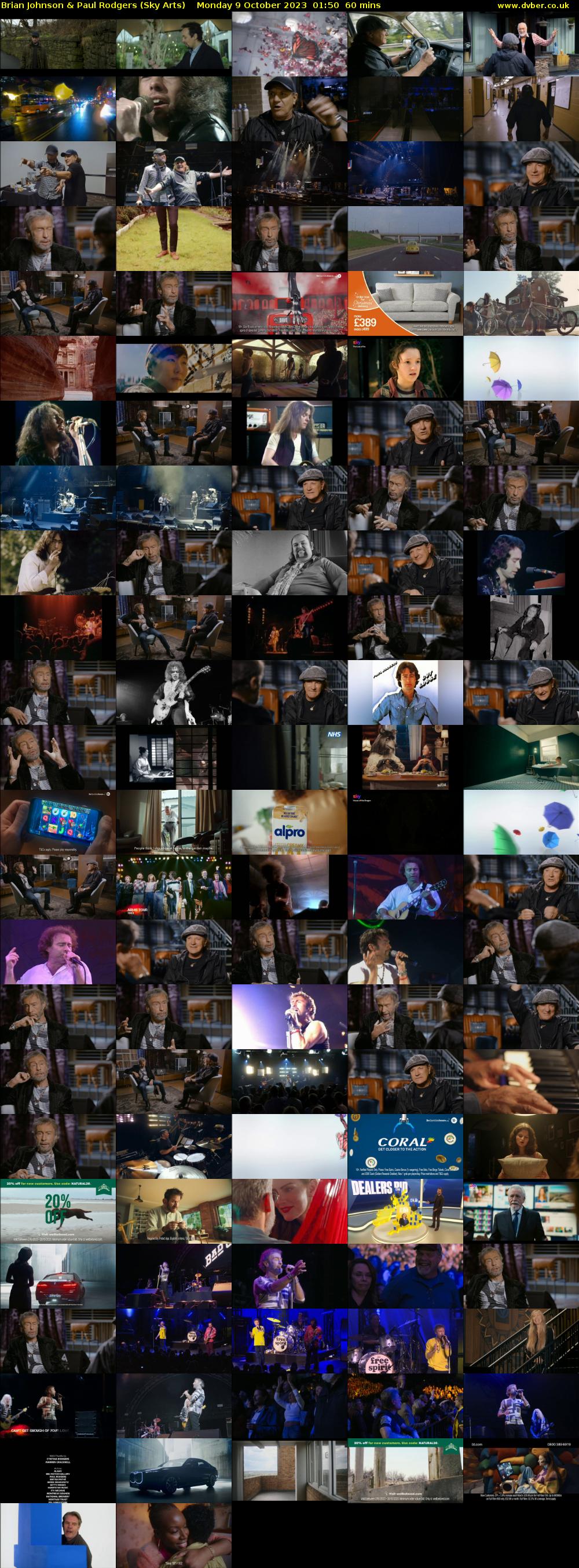 Brian Johnson & Paul Rodgers (Sky Arts) Monday 9 October 2023 01:50 - 02:50