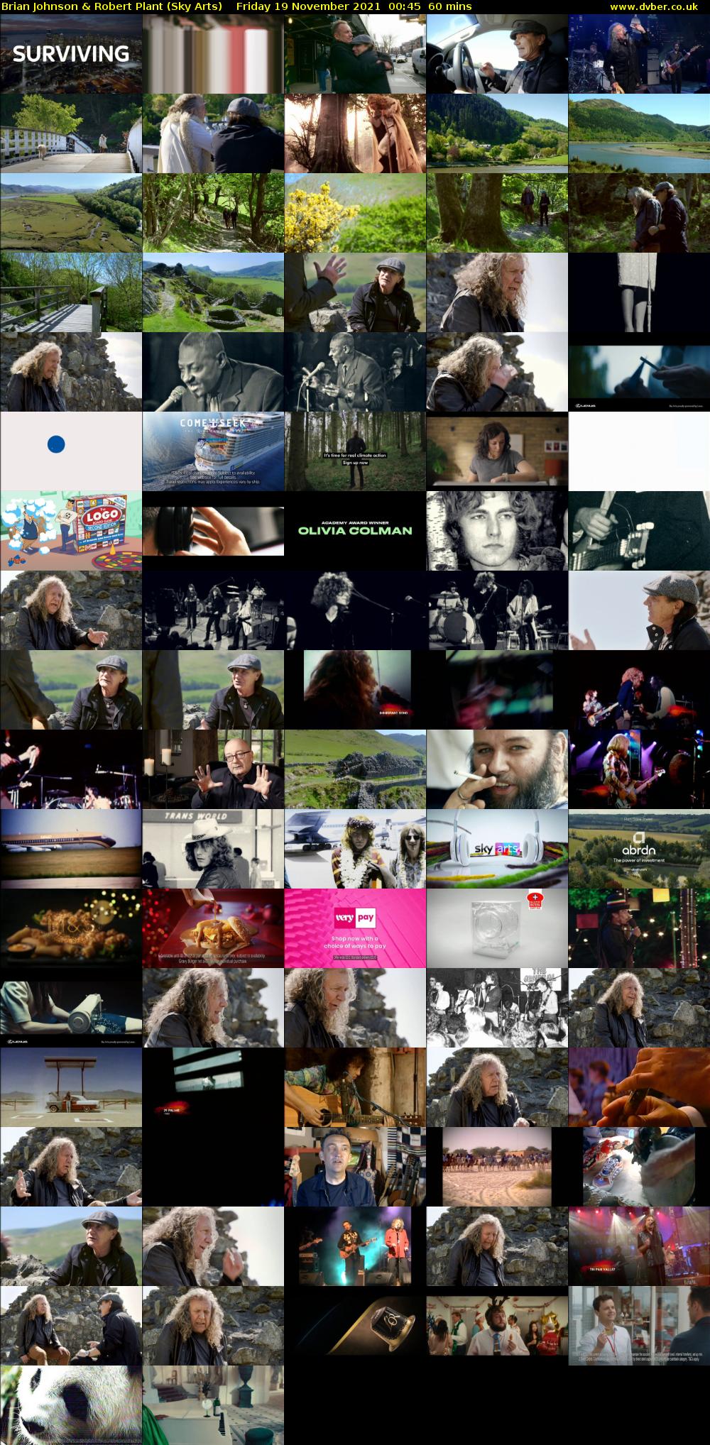 Brian Johnson & Robert Plant (Sky Arts) Friday 19 November 2021 00:45 - 01:45